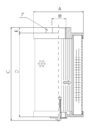 WP297 hydraulic filter element