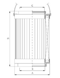 C221G10 hydraulic filter element (coreless)